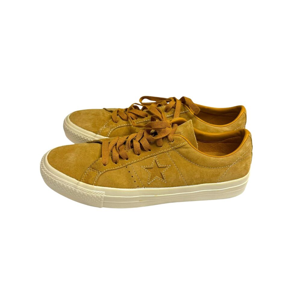 Converse Cons One Star Suede Sneaker Shoe Unisex Saffron Gold Men 9 Women 10.5 - Picture 2 of 13